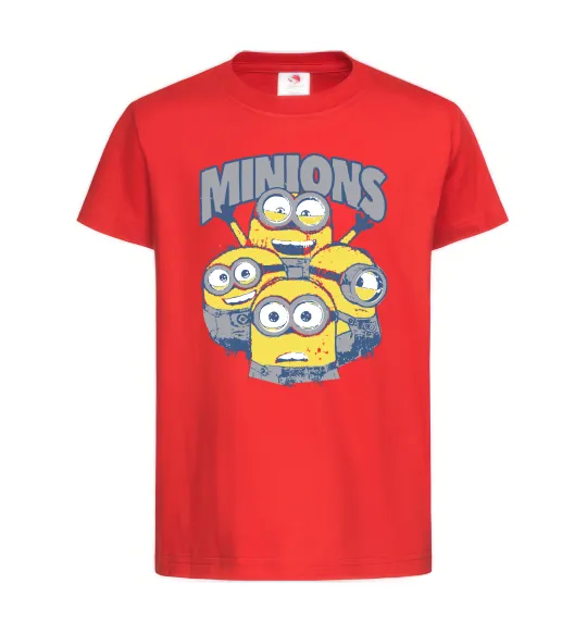 Дитяча футболка Minions напис Червоний фото