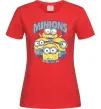 Женская футболка Minions напис Красный фото