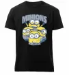 Чоловіча преміум футболка Minions напис Чорний фото