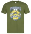 Мужская футболка Minions напис Оливковый фото