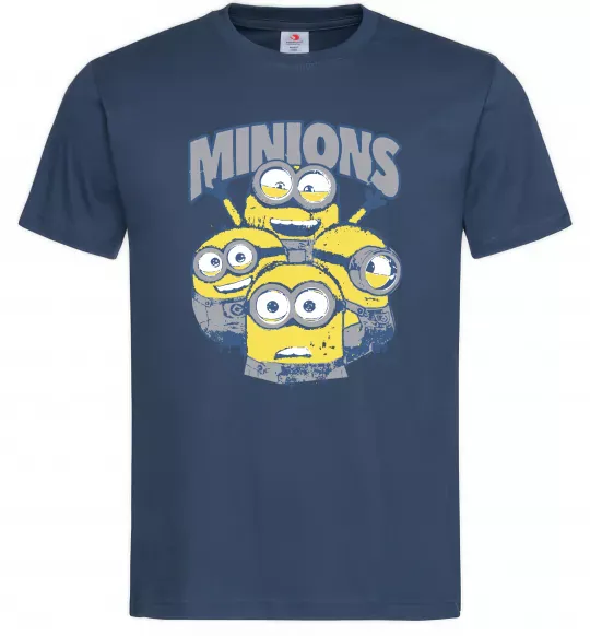 Мужская футболка Minions напис Темно-синий фото