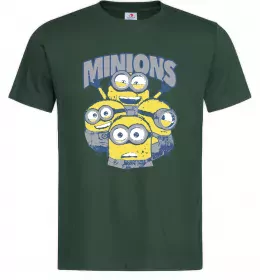 Чоловіча футболка Minions напис Темно-зелений фото