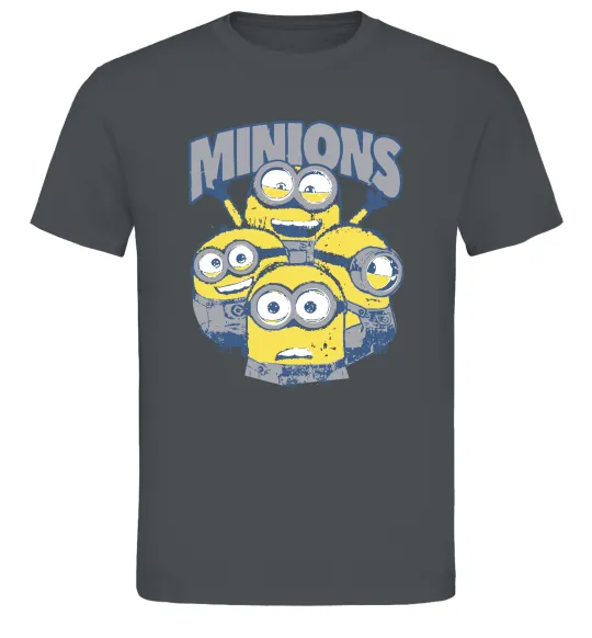Мужская футболка Minions напис Графит фото