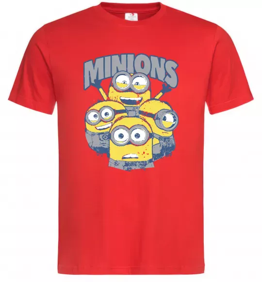 Мужская футболка Minions напис Красный фото