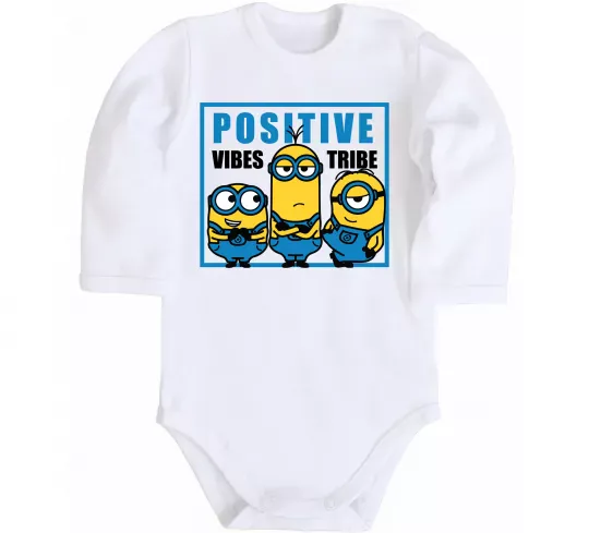 Детский боди Positive Vibes Tribe Белый фото