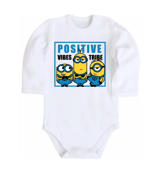 Детский боди Positive Vibes Tribe Белый фото