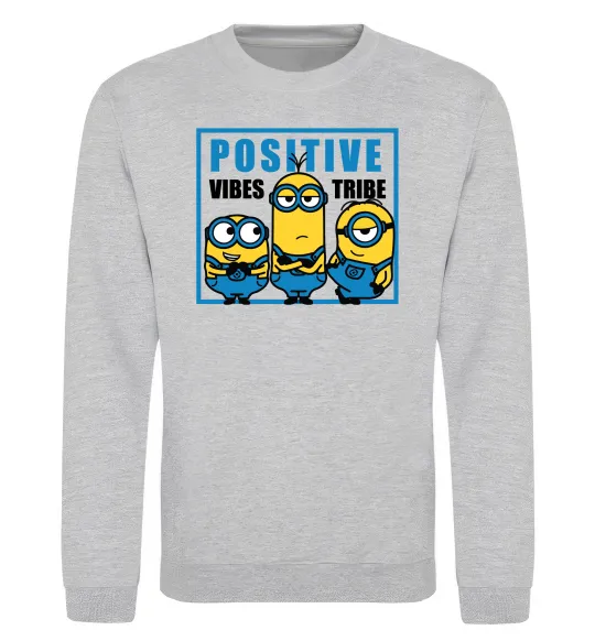 Свитшот Positive Vibes Tribe Серый меланж фото