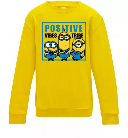 Детский Свитшот Positive Vibes Tribe Солнечно желтый фото