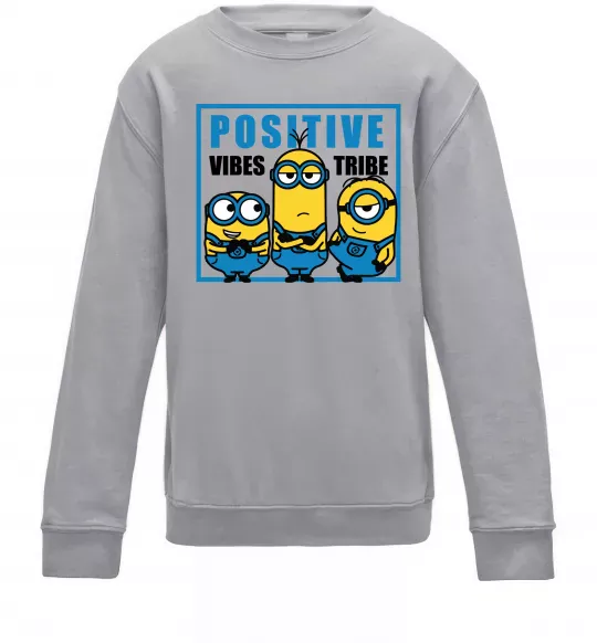 Детский Свитшот Positive Vibes Tribe Серый меланж фото