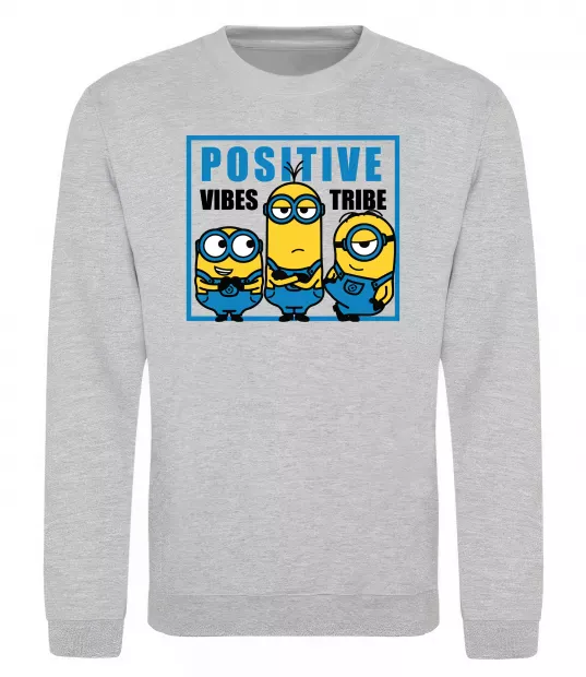 Світшот Positive Vibes Tribe Сірий меланж фото