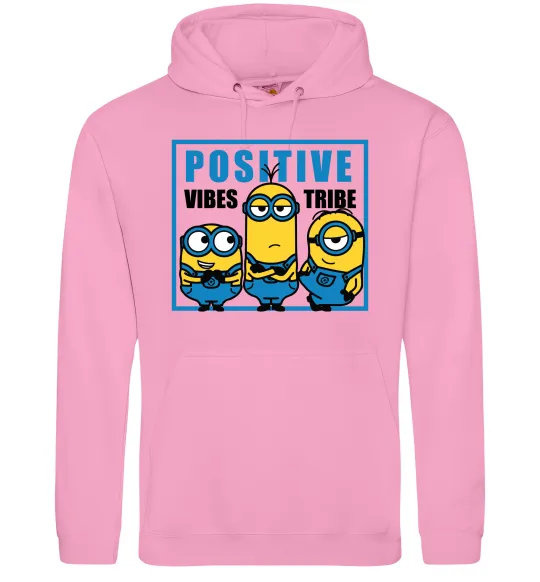 Мужская толстовка (худи) Positive Vibes Tribe Розовый фото