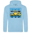 Мужская толстовка (худи) Positive Vibes Tribe Голубой фото