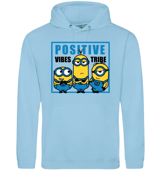 Женская толстовка (худи) Positive Vibes Tribe Голубой фото