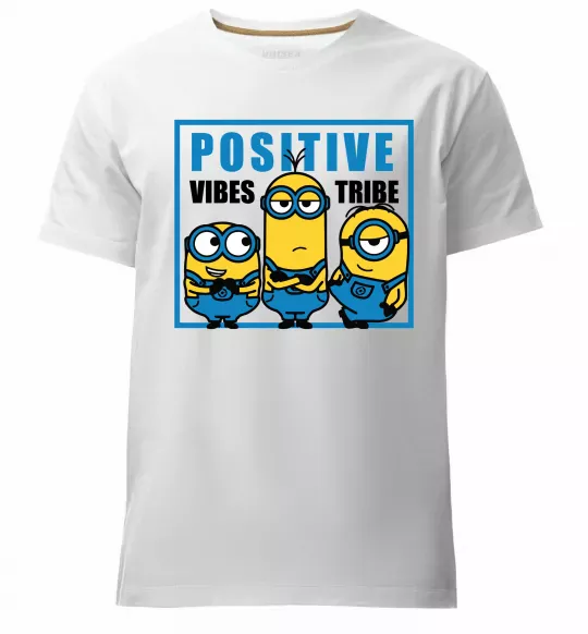 Чоловіча преміум футболка Positive Vibes Tribe Білий фото