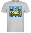 Чоловіча футболка Positive Vibes Tribe Сірий Чоловіча футболка Positive Vibes Tribe Сірий фото