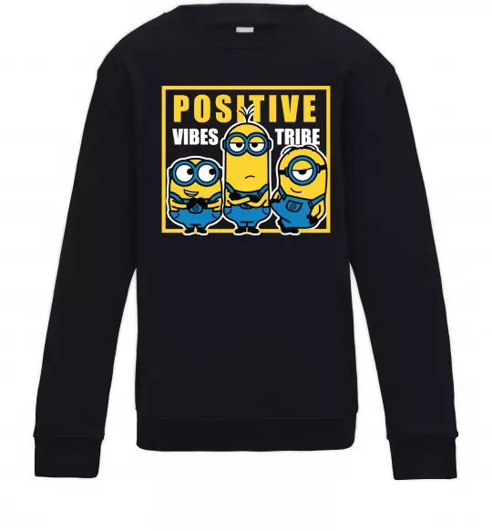 Детский Свитшот Positive Vibes Tribe Черный фото