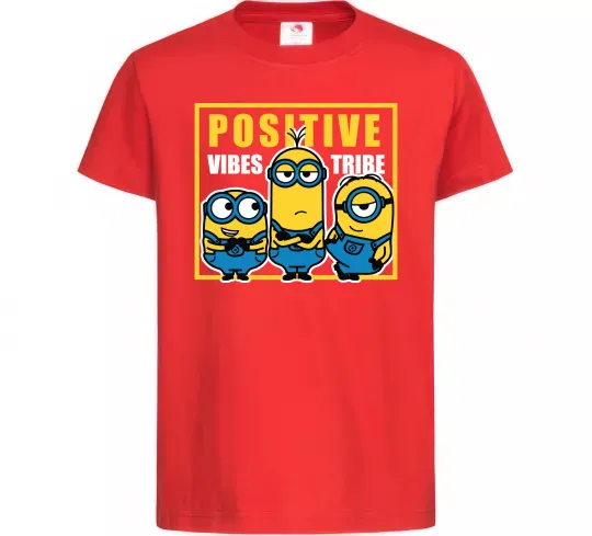 Дитяча футболка Positive Vibes Tribe Червоний фото