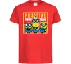 Дитяча футболка Positive Vibes Tribe Червоний фото