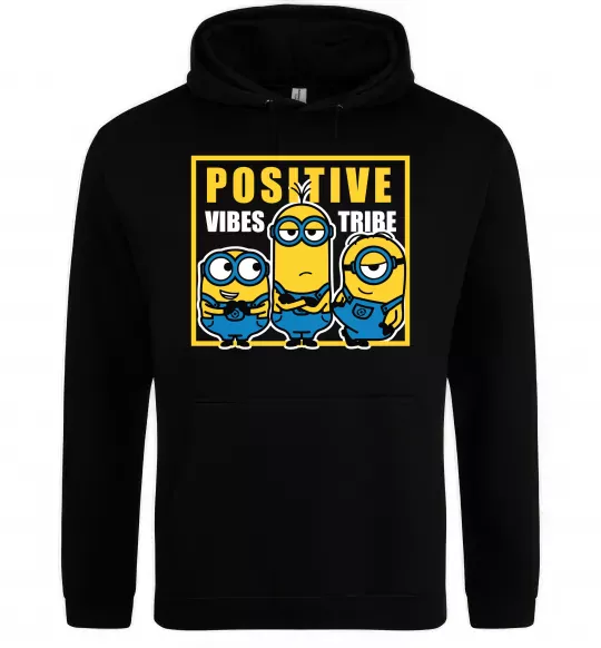 Чоловіча толстовка (худі) Positive Vibes Tribe Чорний фото