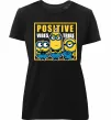 Жіноча преміум футболка Positive Vibes Tribe Чорний фото