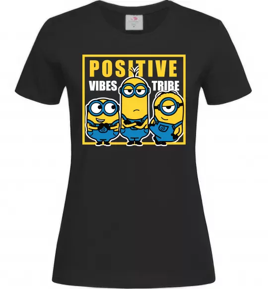 Женская футболка Positive Vibes Tribe Черный фото