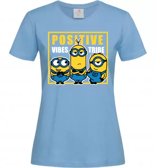 Женская футболка Positive Vibes Tribe Голубой фото