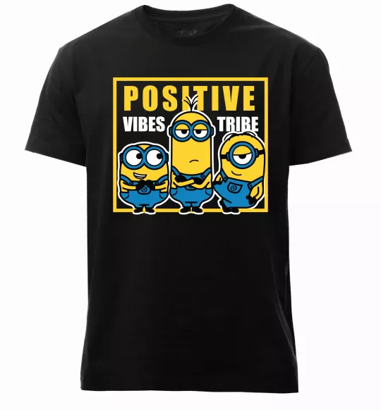 Чоловіча преміум футболка Positive Vibes Tribe Чорний фото