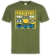 Чоловіча футболка Positive Vibes Tribe Оливковий Чоловіча футболка Positive Vibes Tribe Оливковий фото