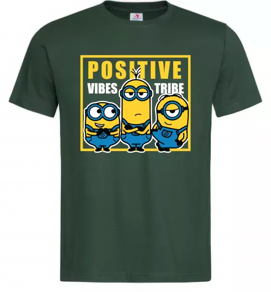 Чоловіча футболка Positive Vibes Tribe Темно-зелений фото