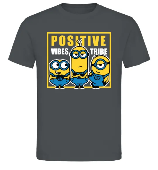 Чоловіча футболка Positive Vibes Tribe Графіт фото