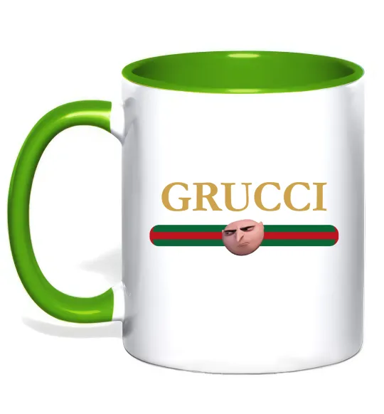 Чашка з кольоровою ручкою Grucci Лаймовий фото