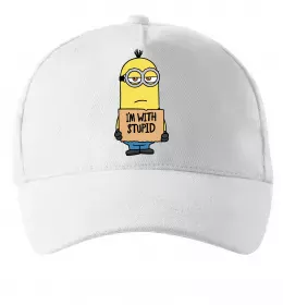 Кепка Minion I`m with stupid Білий фото