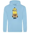 Чоловіча толстовка (худі) Minion I`m with stupid Блакитний фото