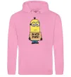 Женская толстовка (худи) Minion I`m with stupid Розовый фото