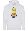 Женская толстовка (худи) Minion I`m with stupid Серый меланж фото