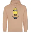 Женская толстовка (худи) Minion I`m with stupid Песочный фото