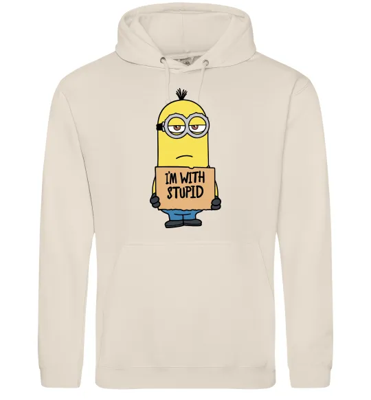 Женская толстовка (худи) Minion I`m with stupid Таш фото