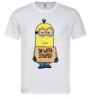 Чоловіча футболка Minion I`m with stupid Білий фото