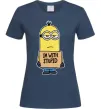 Женская футболка Minion I`m with stupid Темно-синий фото