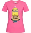 Женская футболка Minion I`m with stupid Ярко-розовый фото