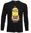 Лонгслив Minion I`m with stupid Черный фото