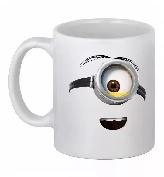 Чашка керамическая Міньйон обличчя Белый фото
