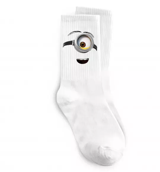 Носки Міньйон обличчя Белый фото