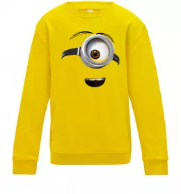 Детский Свитшот Міньйон обличчя Солнечно желтый фото