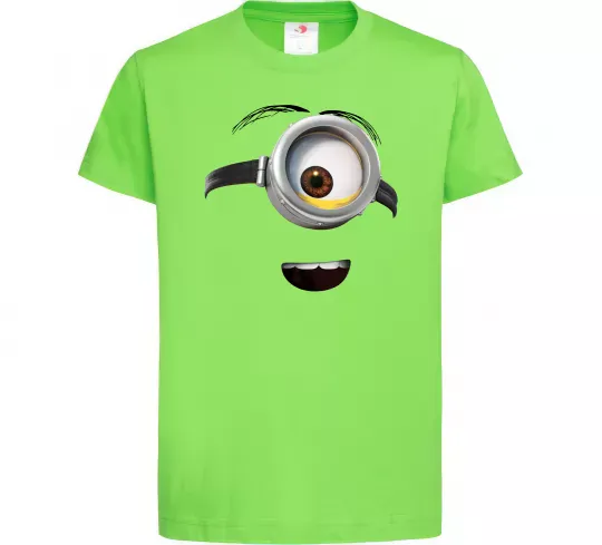 Детская футболка Міньйон обличчя Лаймовый фото