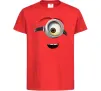 Детская футболка Міньйон обличчя Красный фото