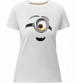 Женская премиум футболка Міньйон обличчя