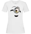 Жіноча футболка Міньйон обличчя Білий фото