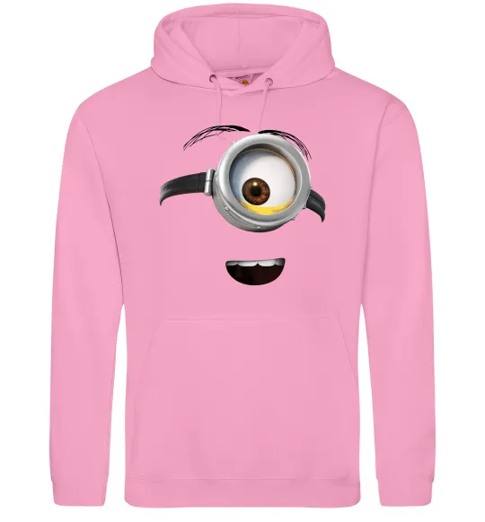Мужская толстовка (худи) Міньйон обличчя Розовый фото