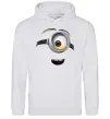 Мужская толстовка (худи) Міньйон обличчя Серый меланж фото